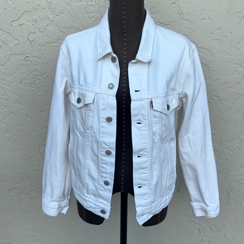 Levi’s jacket White Denim women’s XS cotton jean jacket